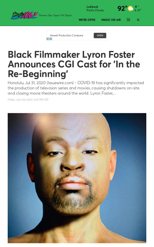 Press coverage for Lyron Foster @ Magic 106.5